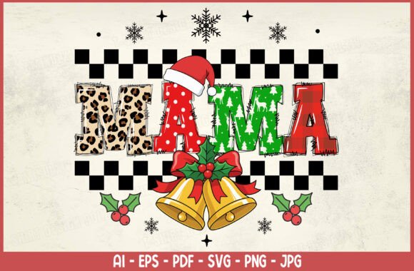 Christmas Mama T-shirt Design: A Festive Embroidery Review