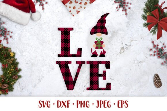 Love Gnome SVG: A Charming Illustration for Christmas Graphics