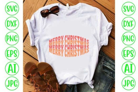 Merry Christmas Retro Svg: A Festive Graphic for T-Shirt Designs